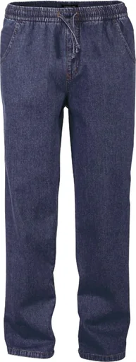 "Pull-on jeans with elastic waistband, indigo, size 28 image"