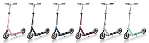 "NL 205 Deluxe scooter, 205 mm, ABEC 7, handbrake, height adjustable, front suspension, folding mechanism, black image"