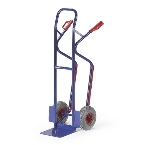 "Steel tube box cart stair slide solid rubber tires 250 mm image"