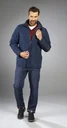 Quilted jacket with stand-up collar, navy, size M