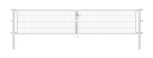 "Double gate Flexo with accessories, hot-dip galvanized, width 400 cm, height 100 cm, PF: 80x80 cm image"
