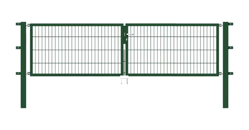 "Double gate set Flexo including posts 3 x 0.8 m green image"