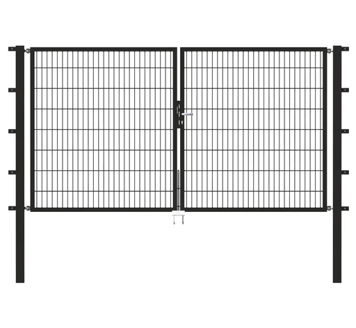 "Double gate Flexo with accessories, anthracite, width 400 cm, height 140 cm, PF: 8 x 8 cm image"