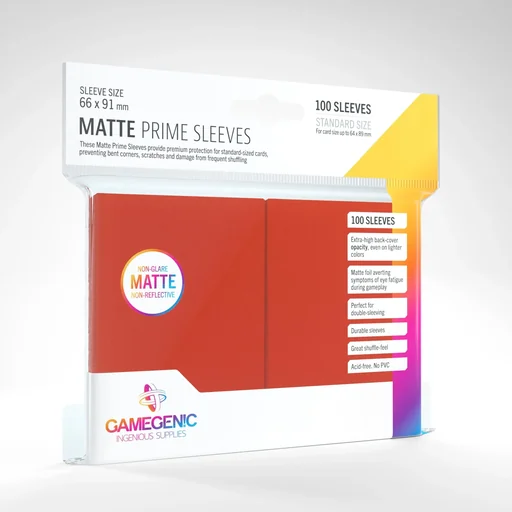 "Matte Prime Sleeves Orange - 100 pieces card sleeves 66 x 91 mm image"