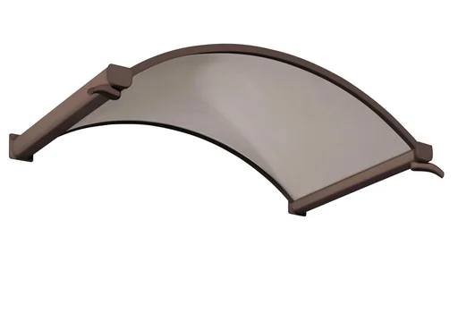 "Round-arch canopy type NO Bronze, 1600 x 900 x 300 mm, color brown image"