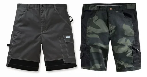 "Shorts with anti-slip waistband, camouflage/black, size XL image"