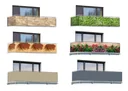 Balcony privacy screen anthracite plain