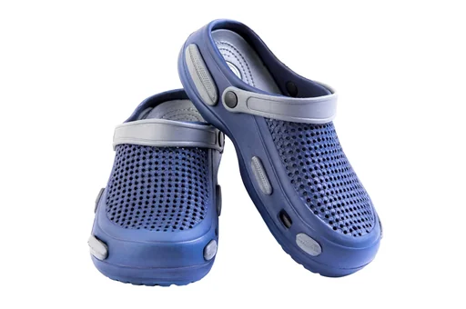 "Leisure mules with removable footbed, color navy/silver, size 45 image"