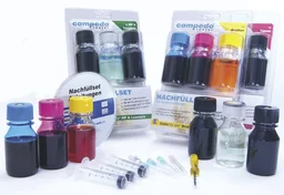 Lexmark zwart: 120 ml zwarte inkt + 50 ml printkopreiniger