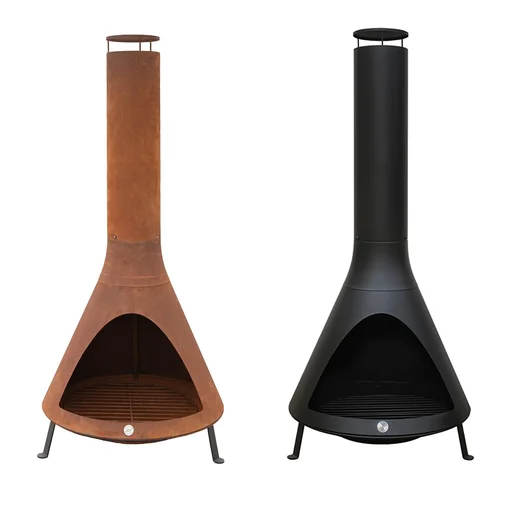 "Fireplace including smoke outlet black image"