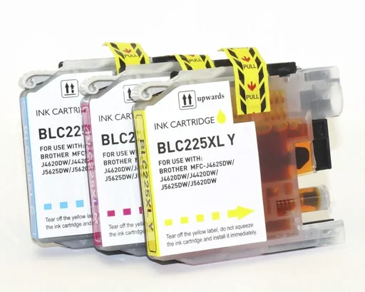 "Printer cartridge for Brother LC225 Multipack XL - set of 3 in the colors cyan, magenta and yellow image"