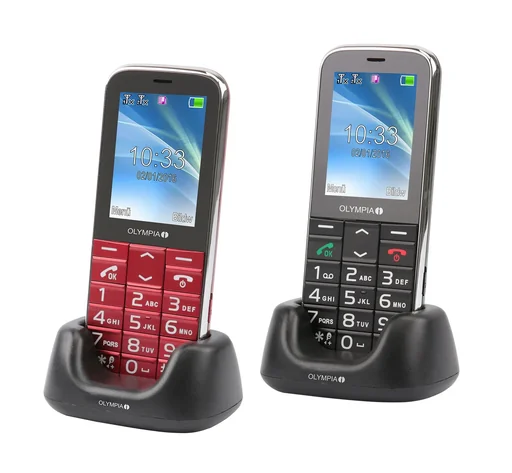 "Large button mobile phone Joy II in black image"