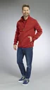 Cardigan with zipper, color red/melange, size M
