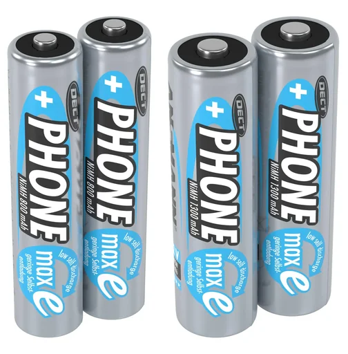"Phone NiMH Micro (AAA) battery with 800 mAh and maxE technology - 2 pieces image"