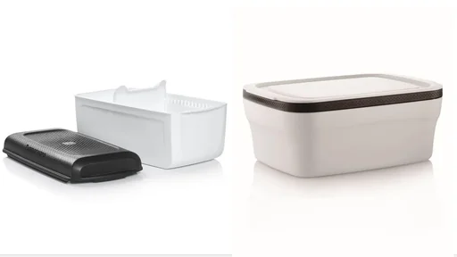 "BreadSmart bread bin with divider, Junior, 15 x 16 x 32 cm image"
