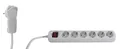 Safety flat plug with mains connection, white