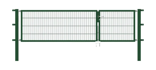 "Double gate set Flexo including posts 1 + 2 x 1.2 m green image"