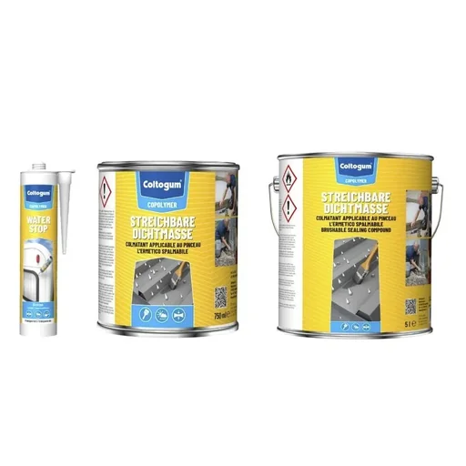 "Permanently elastic sealant Rainproof 5 l - 100% waterproof - grey image"