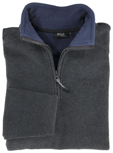 "Fleece shirt with zipper, color anthracite, size M image"