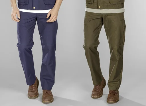 "Outdoor trousers, back pocket with zipper, color blue-grey, size 48 image"