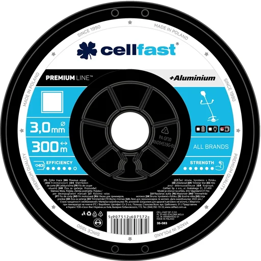 "PREMIUM mowing lines on spool 3.0 mm x 300 m square image"