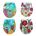 Toilet seat Under Water, Rollin'Art toilet seat with relief surface and soft close
