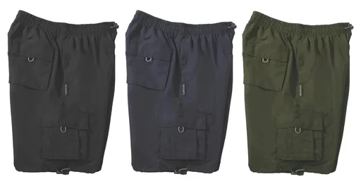 "Men's elasticated shorts, olive, size XXXXL image"