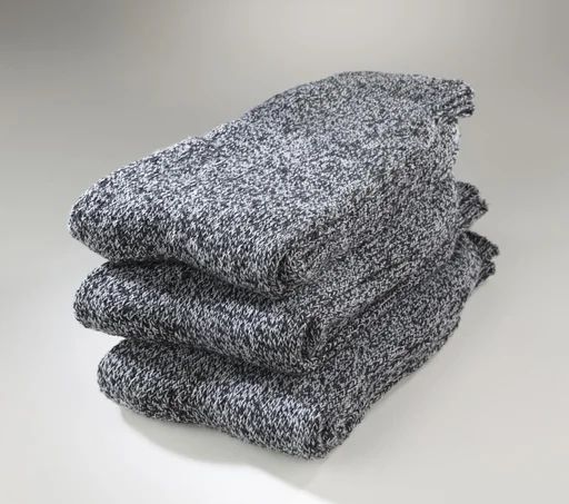 "Outdoor socks in a pack of 3, black mottled, size 43/46 image"