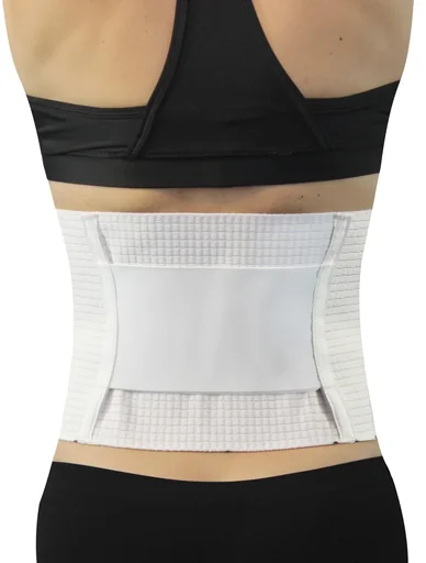 "Back support belt "Stark", white image"