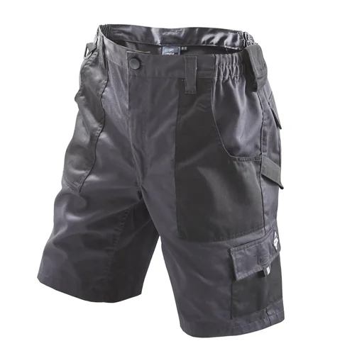"Worker shorts with elastic waistband, color black, size XL image"