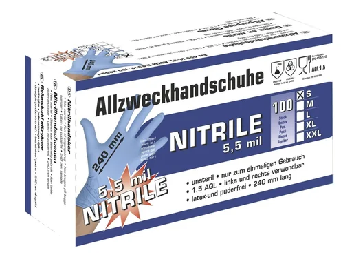 "Nitrile gloves size S, 100 pieces image"
