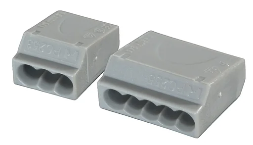 "Plug-in terminals, 100 pieces, 3 x 1.0 - 2.5 mm², grey image"