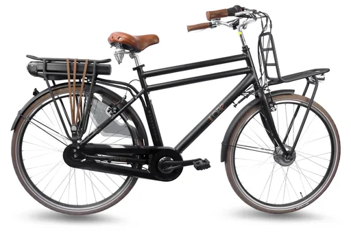 "Men's City E-Bike, 28 inches, frame height 50 cm, 7-speed hub gear, 3 Gent black 13Ah image"