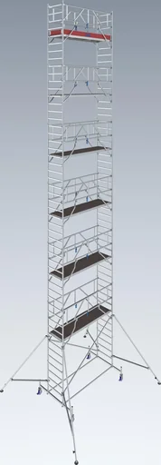 "STABILO mobile scaffolding series 10, bay length 2.50 m, working height approx. 14.40 m image"