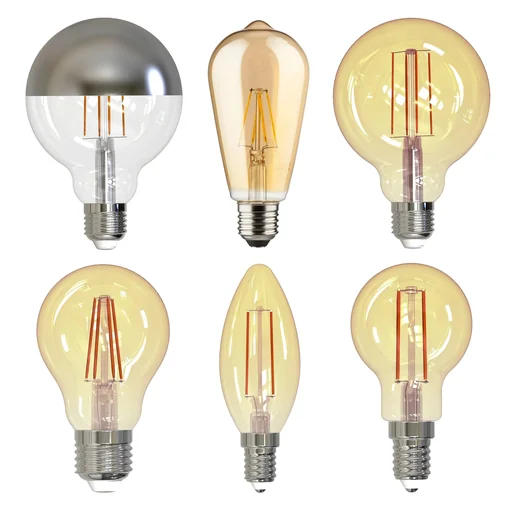 "LED retro decorative lamp Edision gold with 7 watts, E27, 1800 Kelvin, dimmable image"