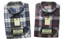 Checked flannel shirt, length 85cm, size 41/42, color-sorted