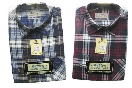 "Checked flannel shirt, length 85cm, size 41/42, color-sorted image"