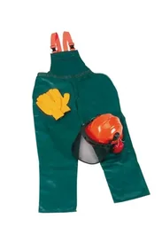 Veiligheidsstartset met zaagbescherming: broek maat 50, helm, handschoenen