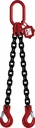 2-strand chain GK8, with clevis hook 8 mm, 2 m long