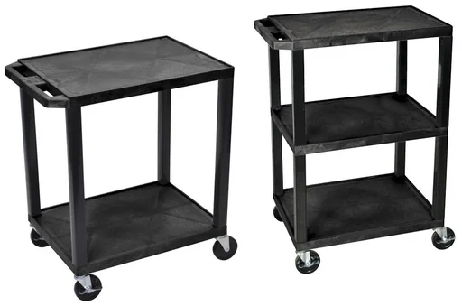 "Multi-purpose trolley plastic table trolley flat - 3 levels, loading height 865 mm / distance 310 mm image"