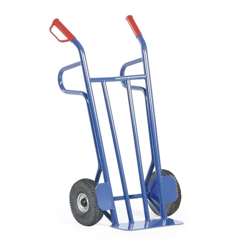 "Steel tube sack barrow with pneumatic tires 260 mm extra strong image"
