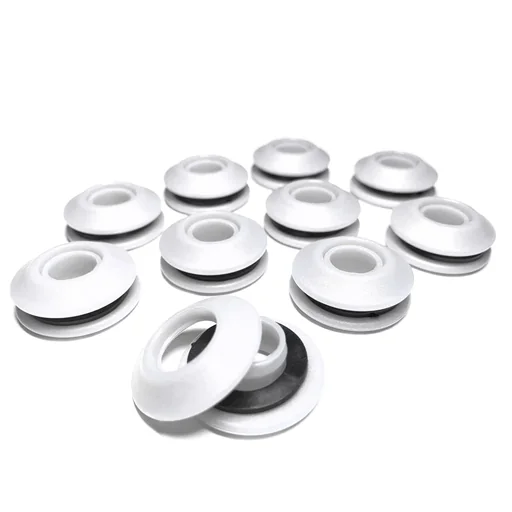 "Tarpaulin eyelets set of 10, color white image"