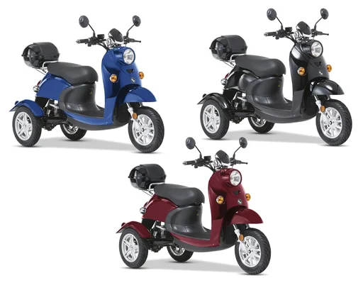 "3-wheel electric vehicle Modena 25 km/h - blue - New scooter look with the comfort of an electric vehicle image"