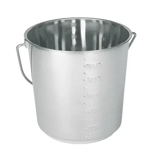 "Stainless steel bucket 5.7 l, 20 cm high image"
