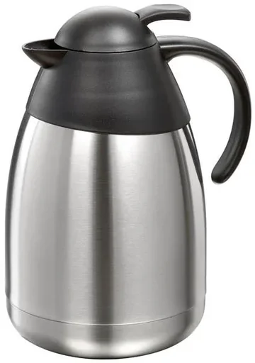 "Stainless steel vacuum flask, 1.5 liters, height with lid 24 cm, without lid 21 cm image"