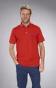 Pique polo shirt, red, size XL