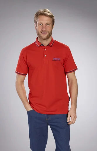 "Pique polo shirt, red, size XL image"