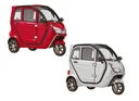 3-wheel electric cabin vehicle eLizzy Premium 25 km/h red, with on-site instruction