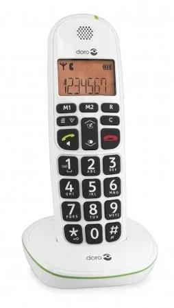 "Analog DECT telephone PhoneEasy 100w black with phone book up to 20 entries image"