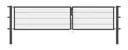 Flexo double gate with accessories, anthracite, width 350 cm, height 140 cm, PF: 80x80 cm